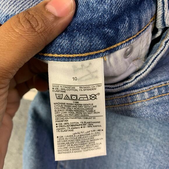 NWT Old Navy High Rise Curvy O.G. Straight Jeans Women’s Size 10 Raw Hem - Picture 9 of 10